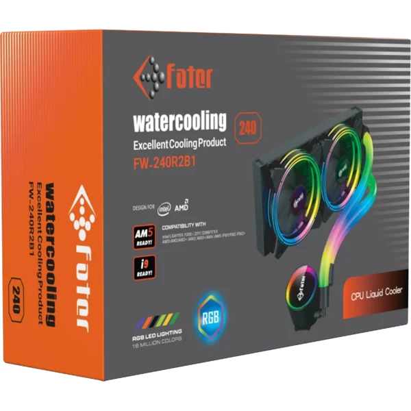 خنک کننده مایع پردازنده فاطر مدل Fater FW-240R2B1 Black - Image 4