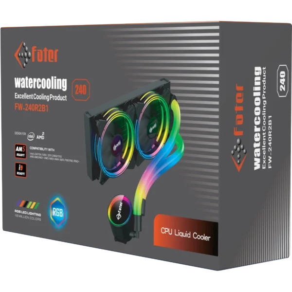خنک کننده مایع پردازنده فاطر مدل Fater FW-240R2B1 Black - Image 5