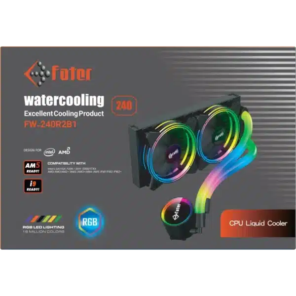 خنک کننده مایع پردازنده فاطر مدل Fater FW-240R2B1 Black - Image 8