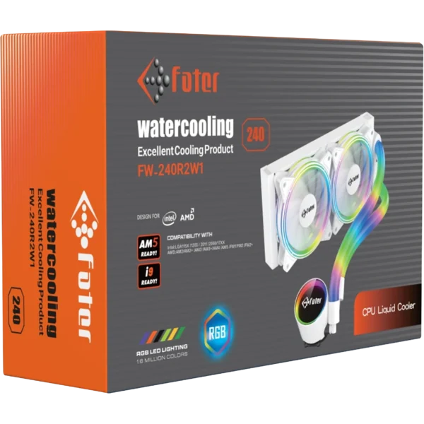 خنک کننده مایع پردازنده فاطر مدل Fater FW-240R2W1 White - Image 2