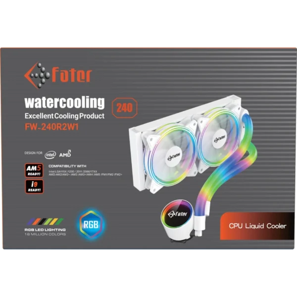 خنک کننده مایع پردازنده فاطر مدل Fater FW-240R2W1 White - Image 4