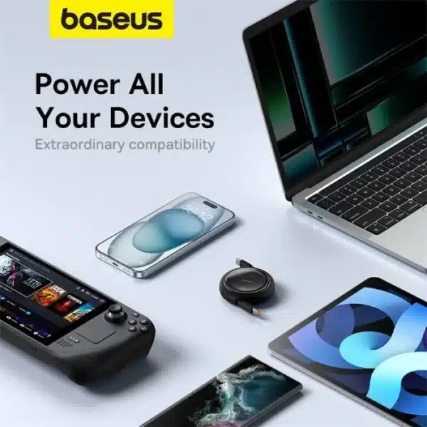 کابل USB-C  بیسوس مدل Free2Draw Mini Retractable 100W طول 1 متر - Image 7