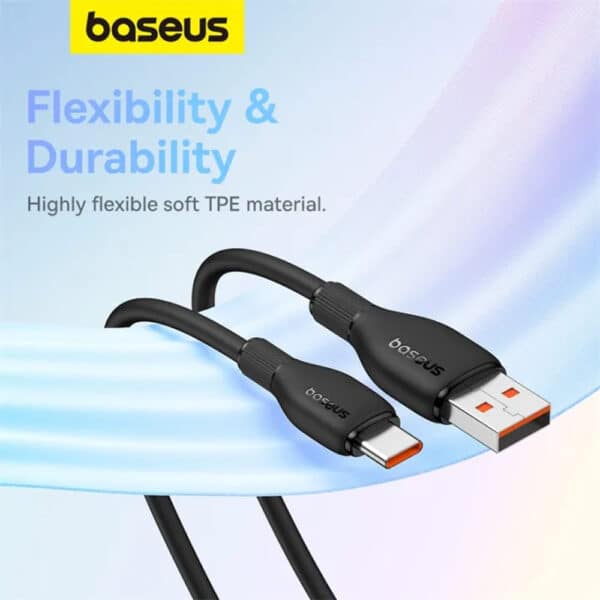 کابل شارژ USB به Type-C بیسوس مدل CB000054 توان 100 وات 6 آمپر - Image 4