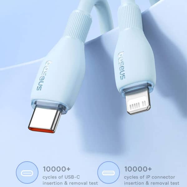کابل شارژ Type-C به لایتنینگ بیسوس مدل Pudding CB000053 طول 1.2 متر توان 20 وات - Image 2