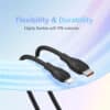 کابل شارژ Type-C به لایتنینگ بیسوس مدل Pudding CB000053 طول 1.2 متر توان 20 وات - Image 4