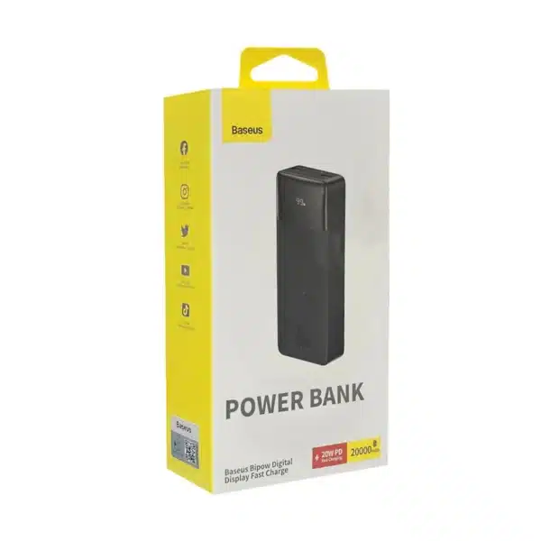 پاوربانک بیسئوس مدل PPBD050501 20W ظرفیت 20000 میلی آمپر ساعت - Image 6