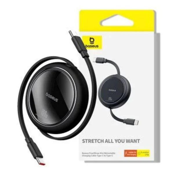 کابل USB-C  بیسوس مدل Free2Draw Mini Retractable 100W طول 1 متر - Image 4