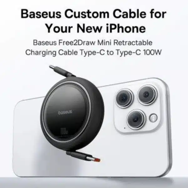 کابل USB-C  بیسوس مدل Free2Draw Mini Retractable 100W طول 1 متر - Image 6