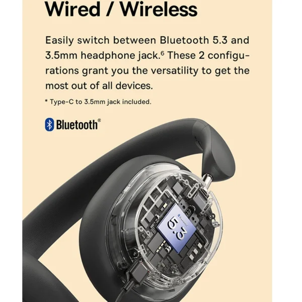 هدفون بلوتوثی باسئوس مدل Bowie D05 - Image 5