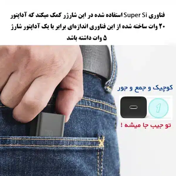 شارژر دیواری 20 وات باسئوس مدل Quick Charger SI 20W - Image 6