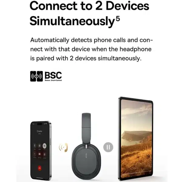 هدفون بلوتوثی باسئوس مدل Bowie D05 - Image 14