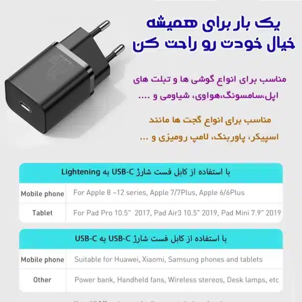 شارژر دیواری 20 وات باسئوس مدل Quick Charger SI 20W - Image 13