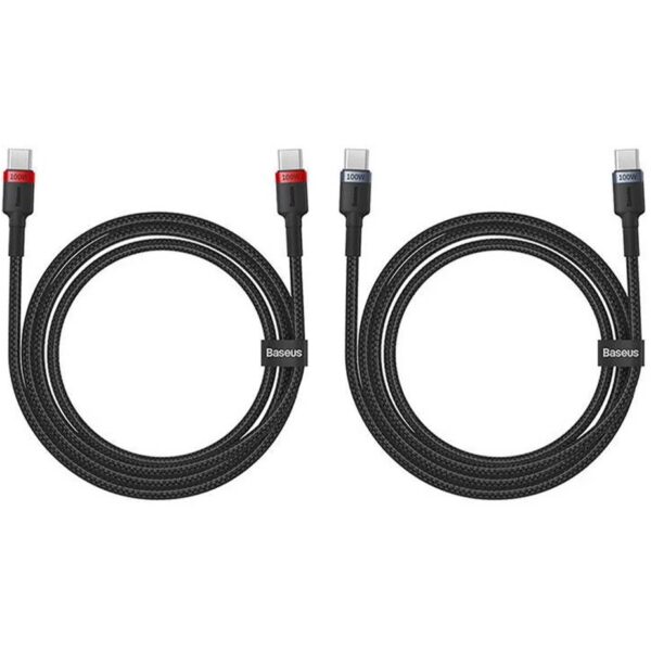 کابل شارژ دوعددی USB C بیسوس مدل Cafule PD 100W Fast Charging - Image 4