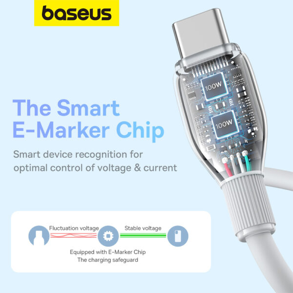 کابل شارژ دوسر Type-C بیسوس مدل CB000055 طول 2متر - Image 6