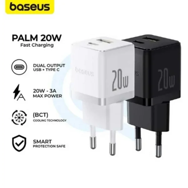 شارژر دیواری 20 وات بیسوس مدل Palm Fast Charger CCZC20UE - Image 4
