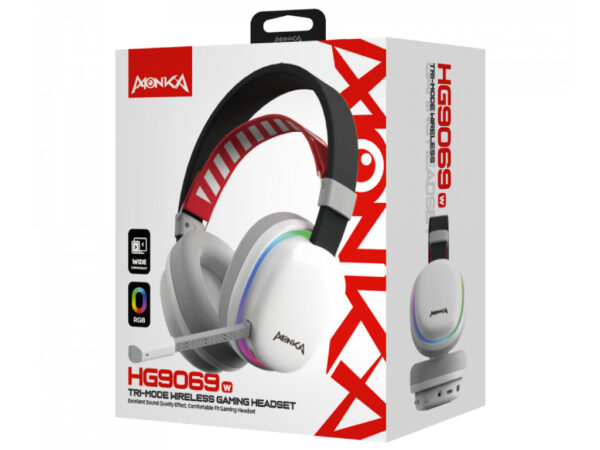 هدست بی سیم گیمینگ ماروو Marvo Monka Echo HG9069W Tri-Mode Wireless Gaming Headset - Image 9