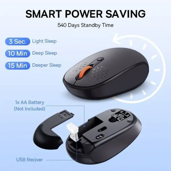 ماوس بی سیم‌ بیسوس مدل F01B Tri-Mode - Image 3