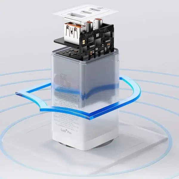 شارژر دیواری 65 وات بیسوس مدل CCGAN65E5 - Image 5