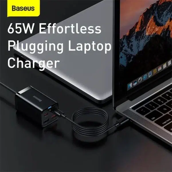 شارژر رومیزی 65 وات بیسوس مدل CCDK65E به همراه کابل USB-C - Image 6