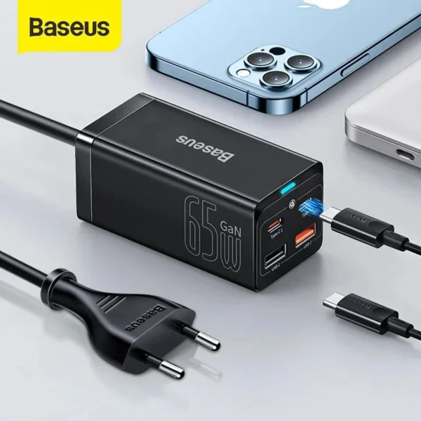 شارژر رومیزی 65 وات بیسوس مدل CCDK65E به همراه کابل USB-C - Image 5