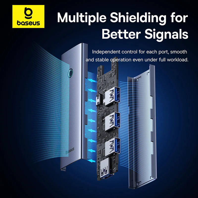 هاب 4 پورت USB-A بیسوس مدل BS-OH108 B0005280B811-09 - Image 11